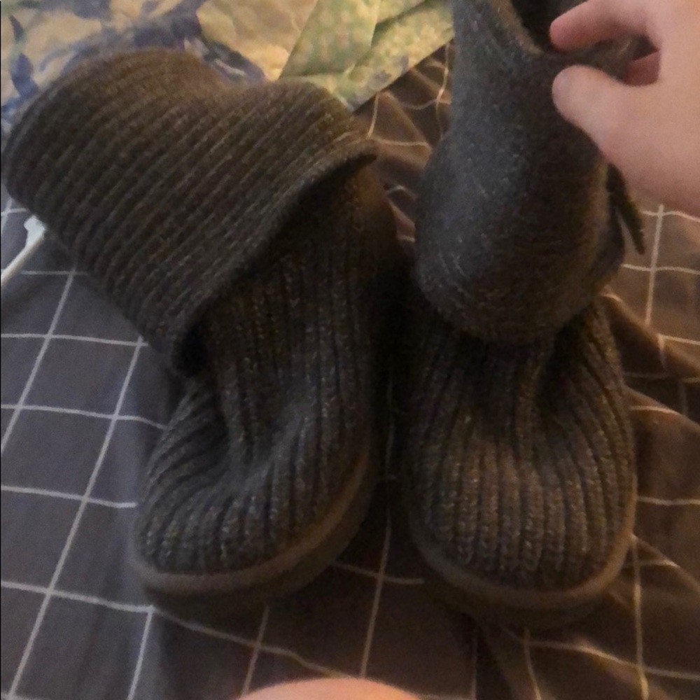 Knit Gray Ugg Boots - image 2